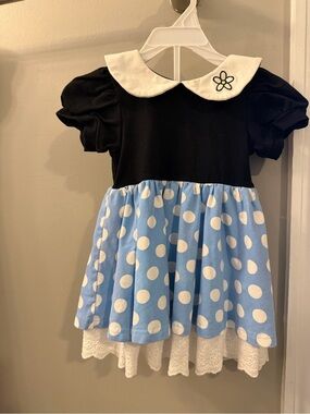 Kids Polka Dot Party Dress Costume with White Collar - Taylor Joelle RETIRED